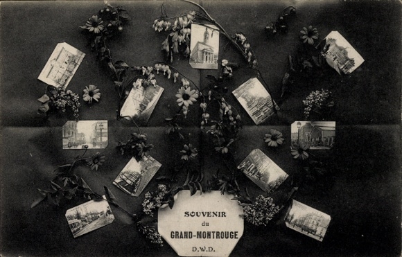 Postcard Grand Montrouge Hauts de Seine, partial views, buildings