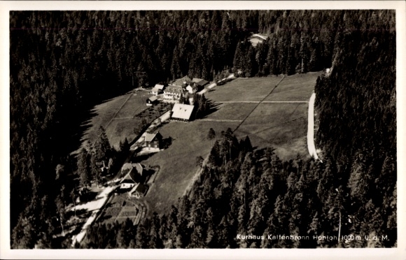 Ak Kaltenbronn Gernsbach im Murgtal Schwarzwald, Luftaufnahme vom Kurhaus