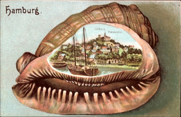 Muschel Litho Hamburg Altona Blankenese, Süllberg