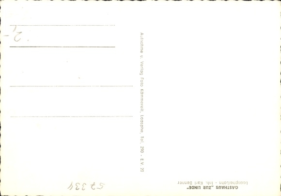 Poem Postcard Bad Laasphe North Rhine Westphalia, Zur Linde, Old German Restaurant