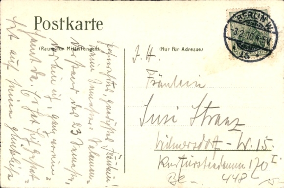 Studentika Postcard Berlin, Corps Franconia, coat of arms
