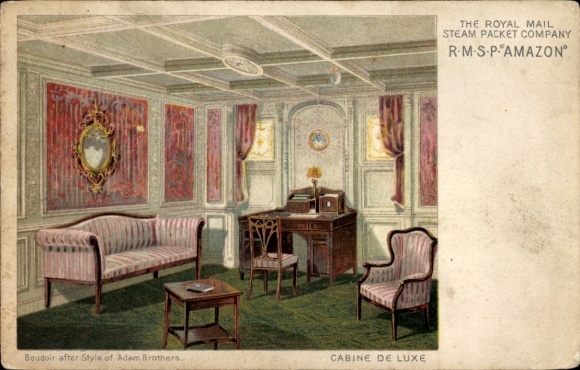 PC RMS Amazon, Royal Mail Steam Packet Company, Luxe Cabine