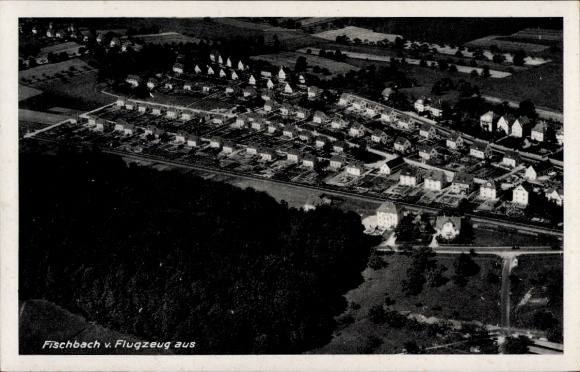 Postcard Fischbach Schluchsee in the Black Forest, aerial photograph