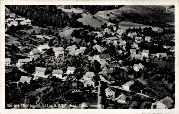 Ak Uehlingen Ühlingen Birkendorf im Schwarzwald, Fliegeraufnahme