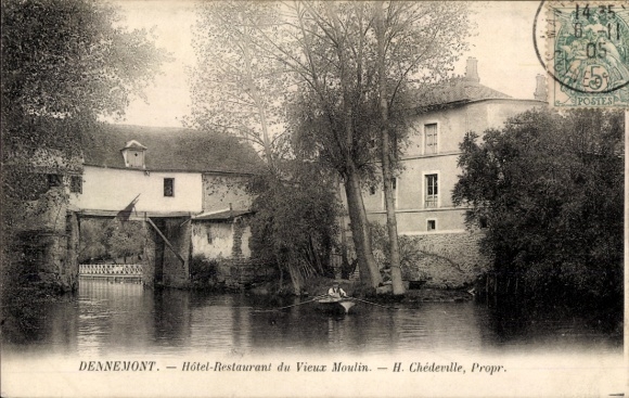 Postcard Dennemont Yvelines, Hotel Restaurant de Vieux Moulin