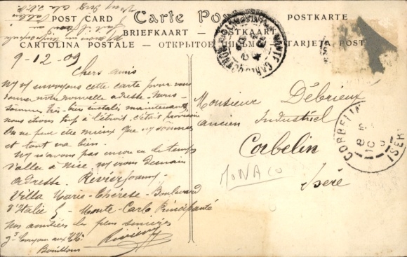 Postcard Prince Albert of Monaco, portrait