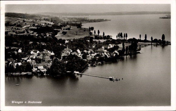 Postcard Wangen Öhningen in Baden, aerial photo