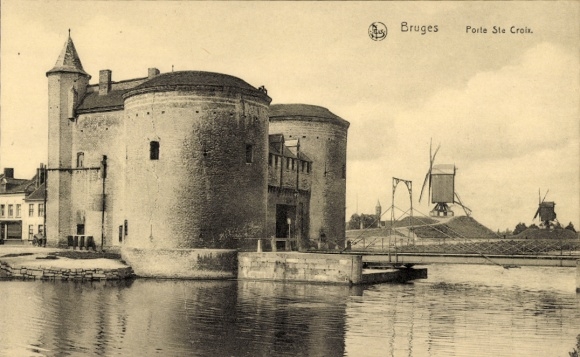 Postcard Bruges Bruges Flanders West Flanders, De Krulspoort