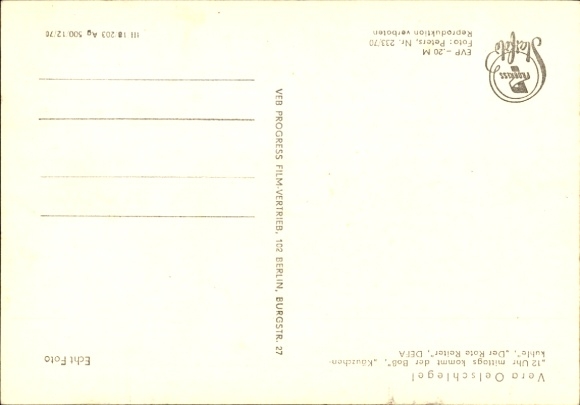 Postcard actress Vera Oelschlegel, umbrella, signature