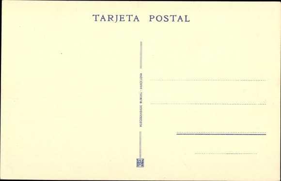 Postcard Badajoz Infantry Regiment No 10, A troop dining room