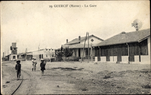 Postcard Guercif Marokko, La Gare