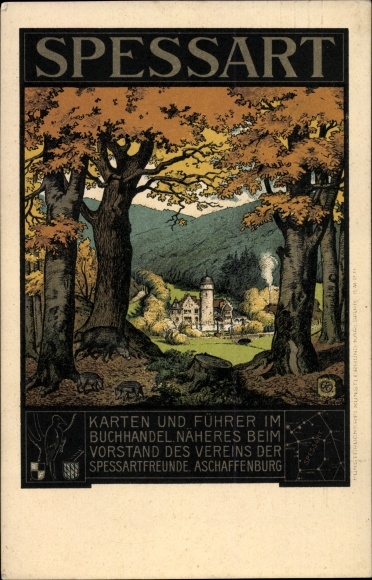 Artist PC Mespelbrunn in the Spessart of Lower Franconia, autumn motif
