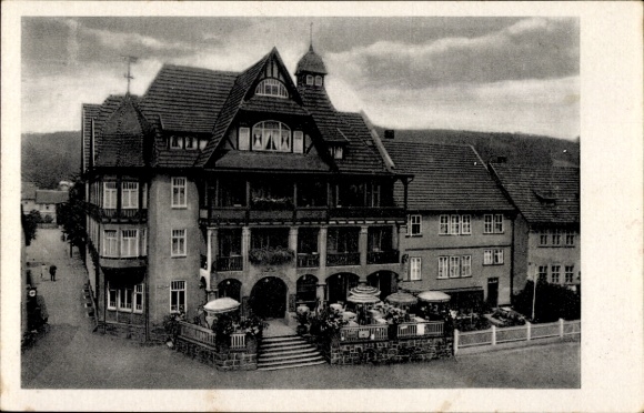 Ak Georgenthal im Tal der Apfelstädt Thüringen, Hotel Deutscher Hof