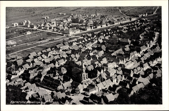 PC Knielingen Karlsruhe in Baden Württemberg, aerial photo