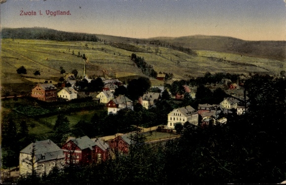Ak Zwota Klingenthal in Vogtland Saksen, Panorama