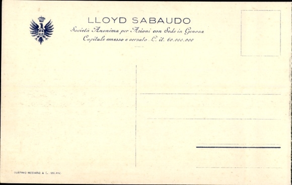 PC steamer Conte Rosso, Italian Line, Lloyd Sabaudo