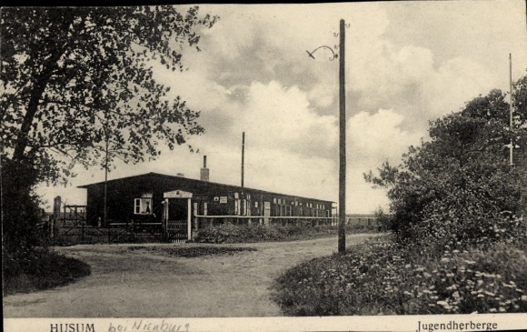 Postcard Husum near Nienburg on the Weser, youth hostel