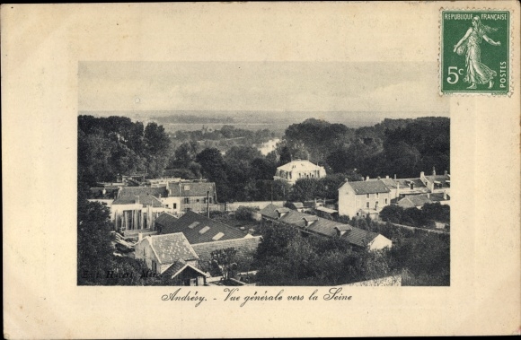 Ak Andresy Yvelines, Vue Générale vers la Seine