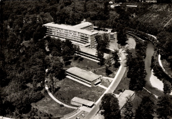 Postcard Leverkusen in the Rhineland, Municipal Hospital