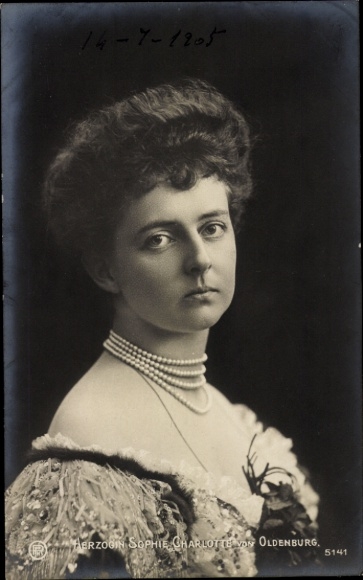 Ak Sophie Charlotte von Oldenburg, Ehefrau Eitel Friedrich von Preußen