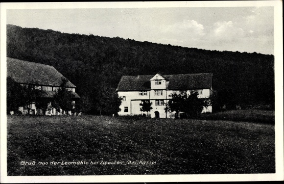 Ak Zwesten im Schwalm Eder Kreis, Gruß aus der Leomühle
