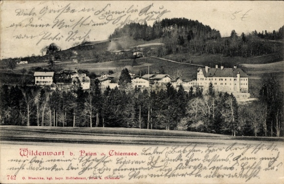 Postcard Wildenwart Frasdorf im Chiemgau, partial view