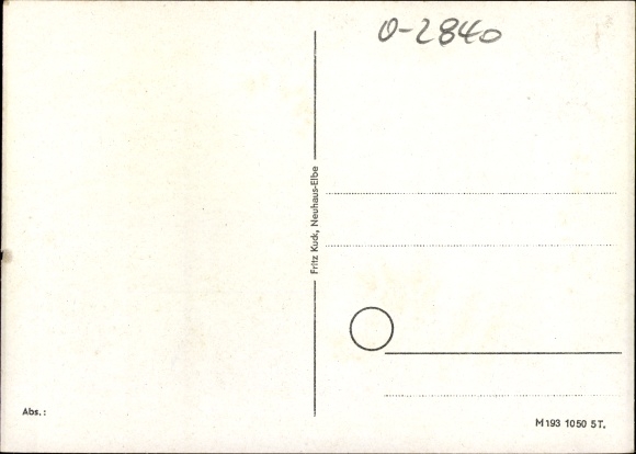 Postcard Neuhaus an der Elbe, Amtskrankenhaus, Tor