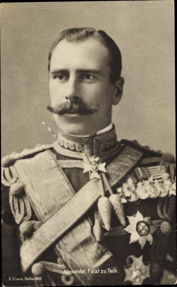 Ak Alexander, Fürst zu Teck, Portrait