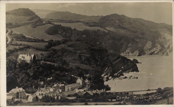 Foto Ak Combe Martin South West England, Panorama