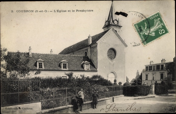 Ak Coubron Seine Saint Denis, Eglise et le Presbytere