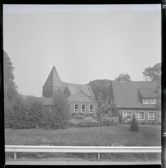6 celluloid negatives Bardewisch Lemwerder in Oldenburg, church, bridge, shop