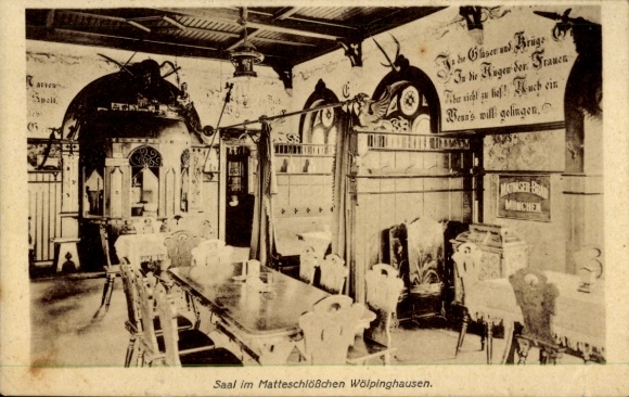 Postcard Wölpinghausen in Lower Saxony, hall in the Matteschlösschen