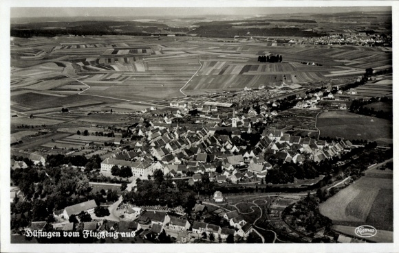 Ak Hüfingen im Schwarzwald, Fliegeraufnahme