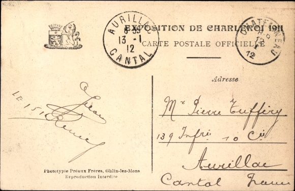 Postcard Charleroi Wallonia Hainaut, Exposition 1911, Pavillons Warocque et Cida