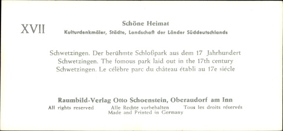 Stereo photo Schwetzingen in the Rhine Neckar district, castle park, swan