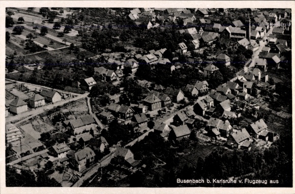 Ak Busenbach Waldbronn im Albtal Schwarzwald Baden, Luftaufnahme