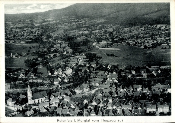 Postcard Bad Rotenfels Gaggenau in the Murg Valley, aerial photograph