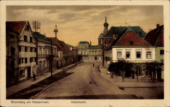 KP Rheinberg am Niederrhein, Holzmarkt, widok na ulicę, budynek