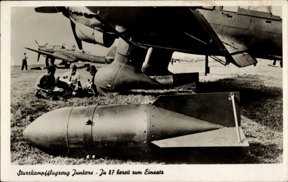 Ak Deutsche Luftwaffe, Sturzkampfflugzeug Junkers Ju87