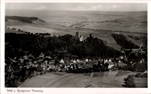 Postcard Neipperg in Zabergäu Brackenheim an der Zaber Württemberg, village, castle ruins, landscape, photography