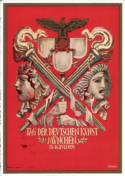 Künstler Ak Kaspar, München, Tag der deutschen Kunst, 14.-16. Juli 1939