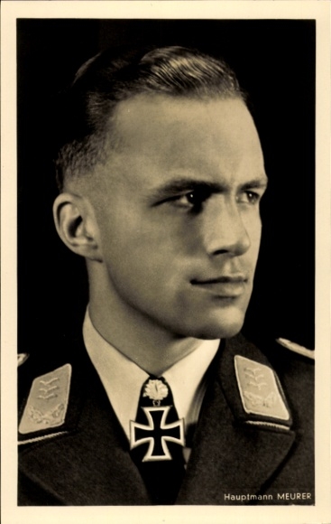 Kapitan KP Manfred Meurer, odznaczony Krzyżem Rycerskim, Liście Dębu, Luftwaffe, Portret