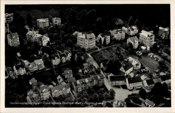 Postcard Friedrichroda in the Thuringian Forest, aerial photograph of the climatic health resort