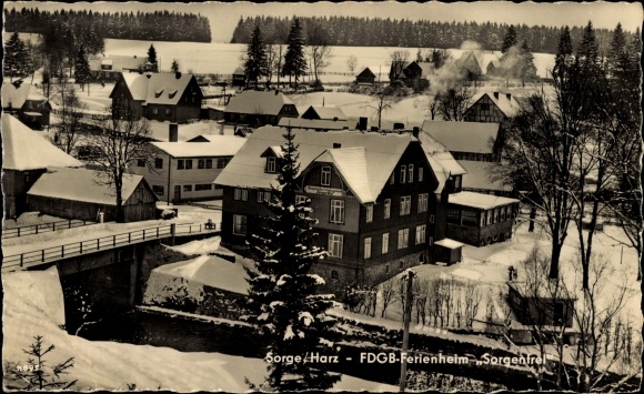 Postcard Sorge Oberharz am Brocken, FDGB holiday home Worry-free in winter