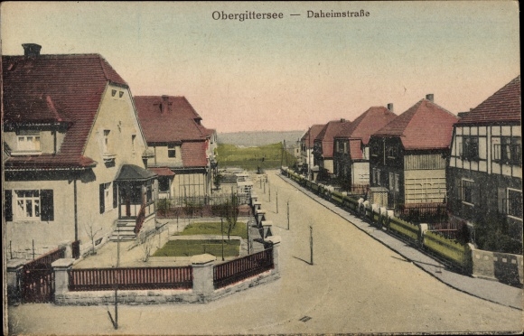 Postcard Dresden Gittersee Obergittersee, Daheimstrasse, residential buildings