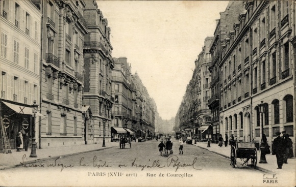 Ansichtkaart Parijs XVII., Rue de Courcelles