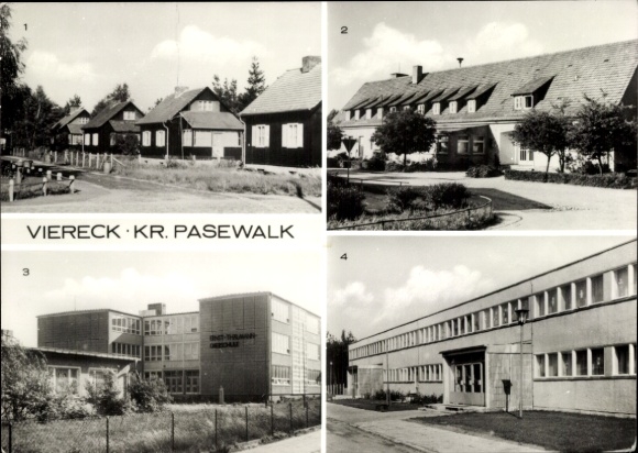 KP Viereck na Pomorzu Zachodnim, osada Ernsta Thälmanna, restauracja, liceum, przedszkole