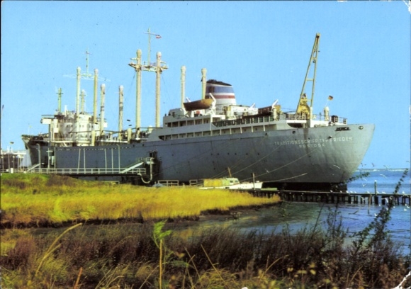 Ak Hanzestad Rostock, Schmarl, jeugdhotel, traditioneel schip Frieden