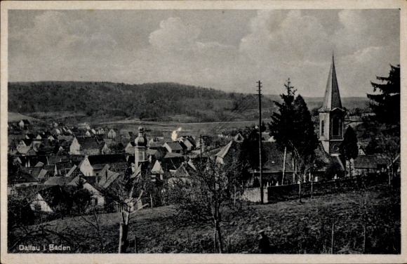 Postcard Dallau Elztal in the Odenwald, general view