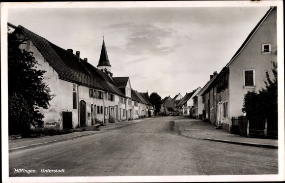 Ak Hüfingen im Schwarzwald, Unterstadt, Straßenpartie